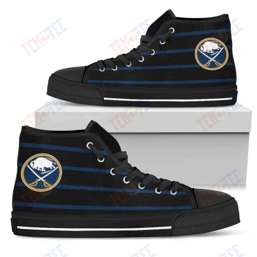 Mens Womens Buffalo Sabres High Top Shoes Edge Straight Perfect Circle Shoes TMT811