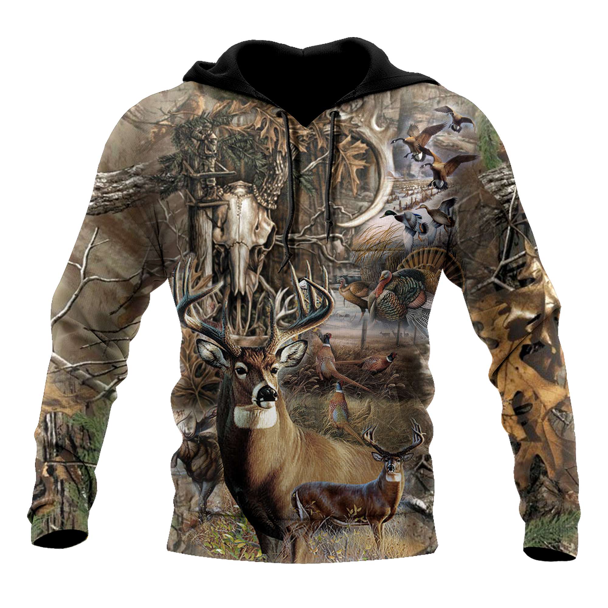 Premium Deer Hunting for Hunter Light Brown Camo 3D Printed Unisex Shirts