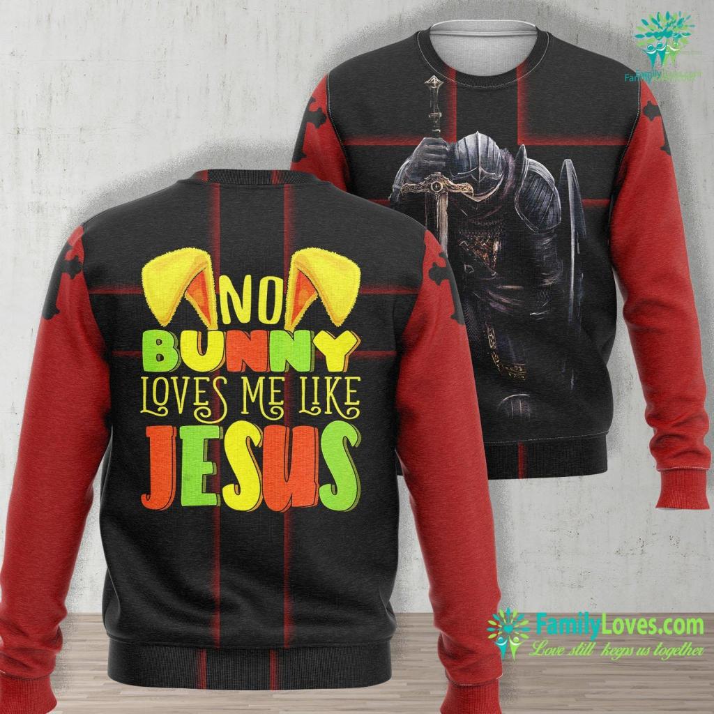 Sermon On The Mount No Bunny Loves Me Like Jesus Christian Easter Bunny Ears Jesus Unisex Long Sleeve Sweatshirt All Over Print