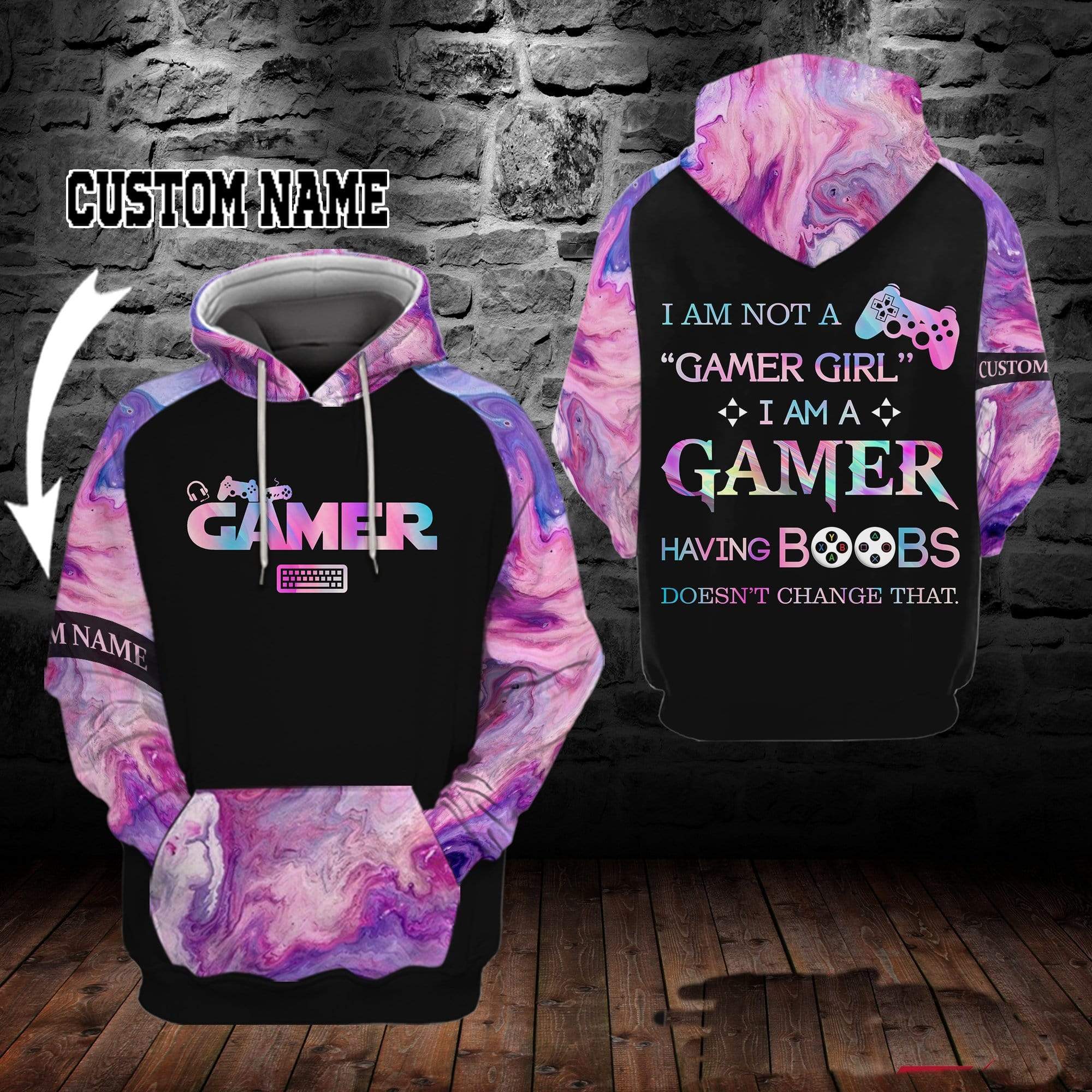 I Am Not A Gamer Girl Custom Name Hoodie 3D #V