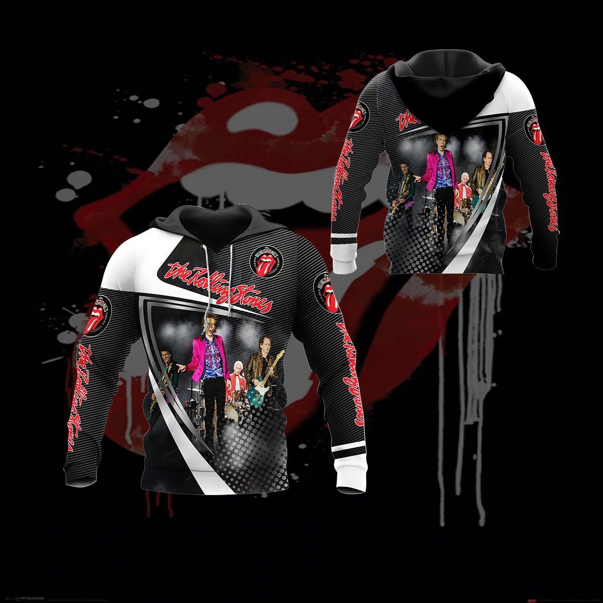 3D All Over Printed The Rolling Stones DVT-HA Shirts Ver 1 (Black)