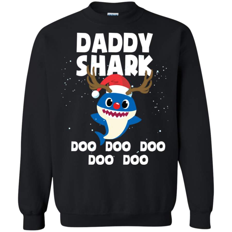 Daddy Shark Costume Reindeer Funny Christmas Sweatshirt