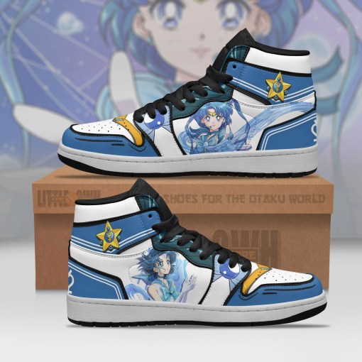 Sailor Mercury Personalized Name Air Jd1 Shoes Unique Custom Anime Sailor Moon Sneakers