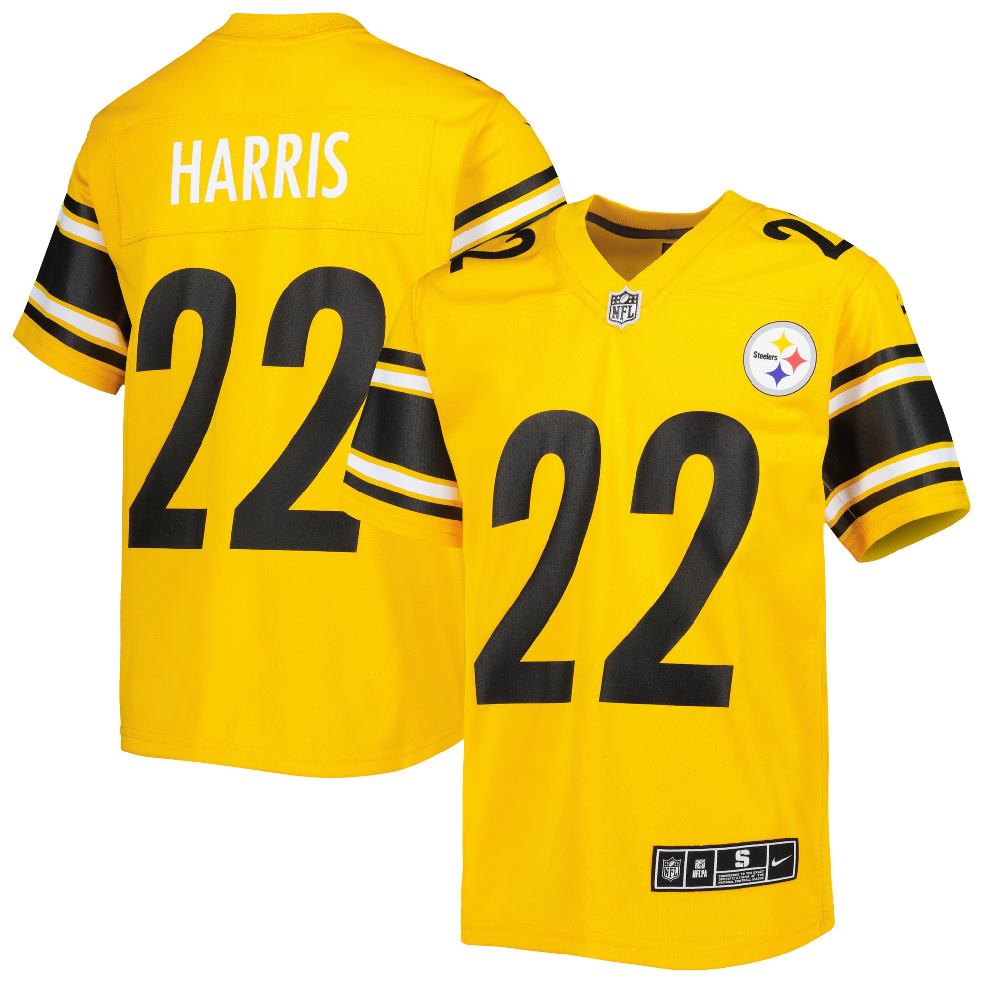 Youth Pittsburgh Steelers Najee Harris Gold Inverted Game Jersey