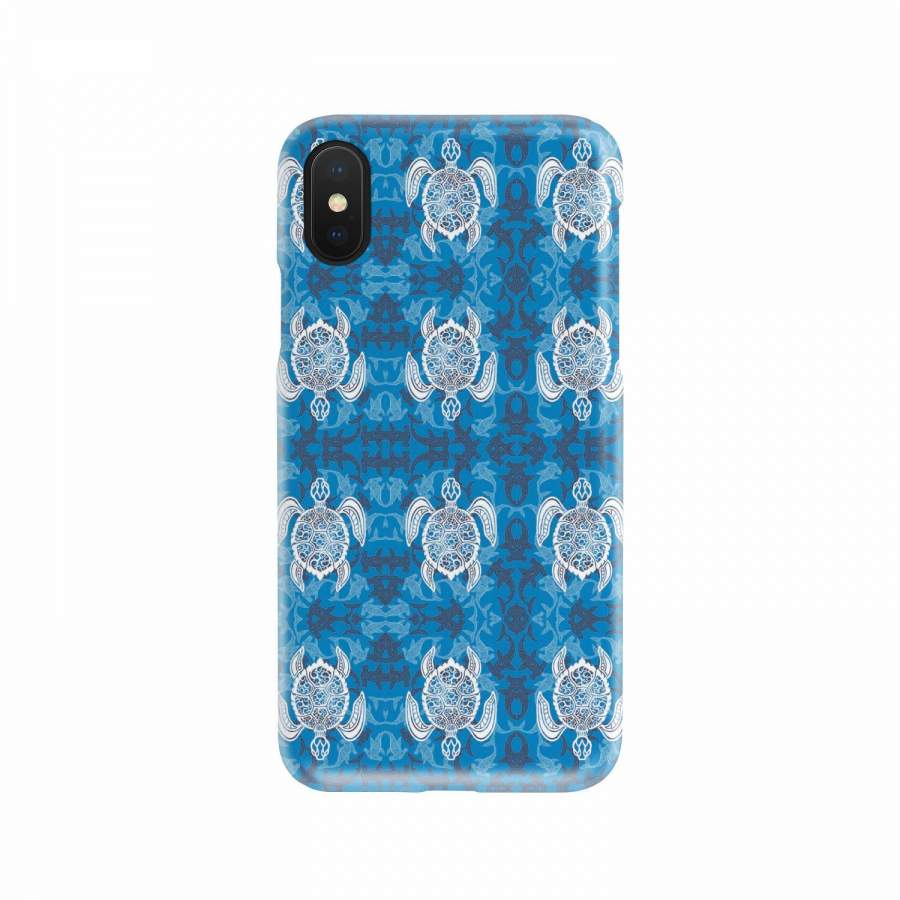 Blue Hawaii Shark Sea Turtle Pattern Print Iphone Android Phone Cases Ha88875