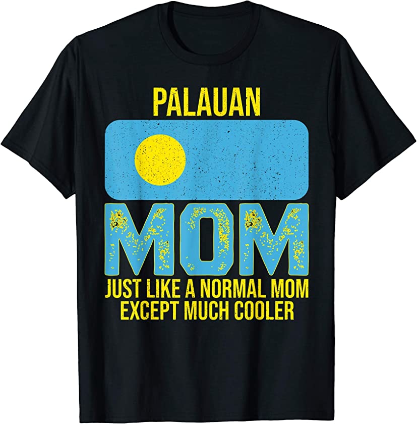 Vintage Palauan Mom Palau Flag Design Mother’s Day T-Shirt