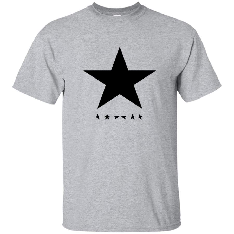 AGR David Bowie Tribute Black Star Mens Cotton T-Shirt