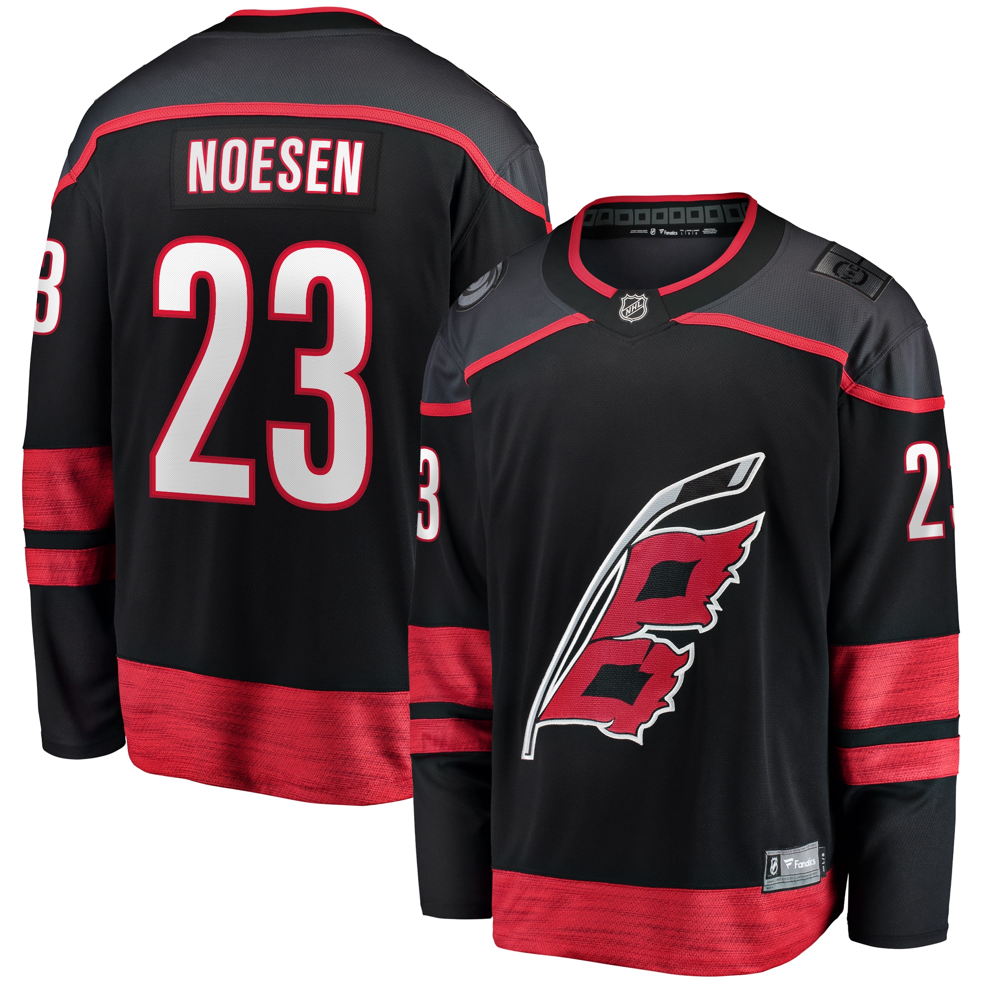 Men's Carolina Hurricanes Stefan Noesen Black Home Breakaway Player Jersey