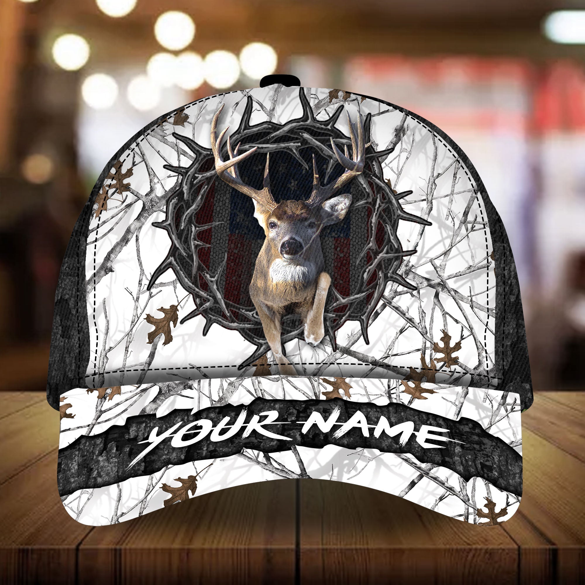 Awesome Deer Hunting Classic Cap 3D Cotton Multicolor Personalized |