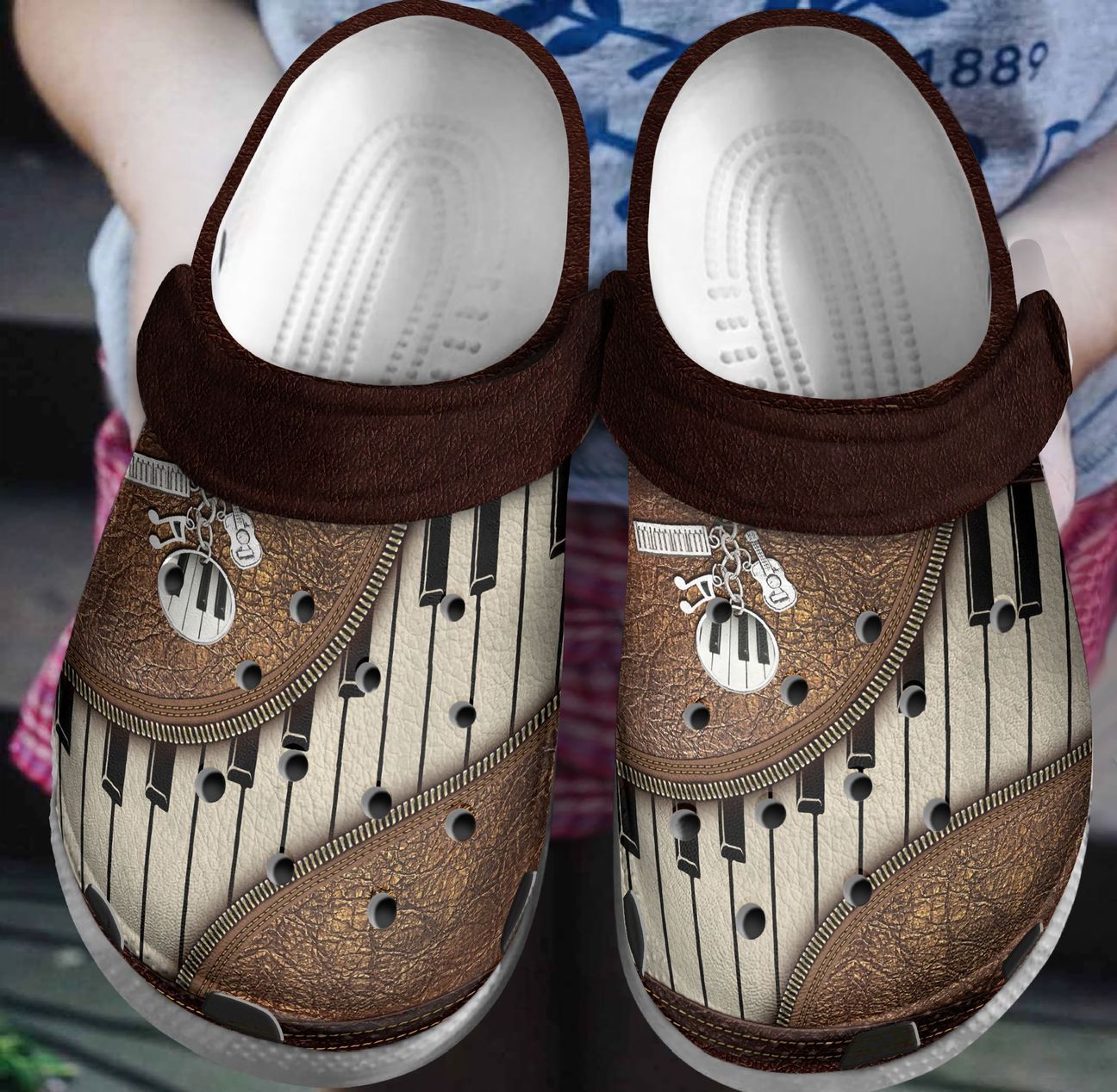 Music Personalized Clog, Custom Name, Text, Color, Number Fashion Style For Women, Men, Kid, Print 3D Music Is Life