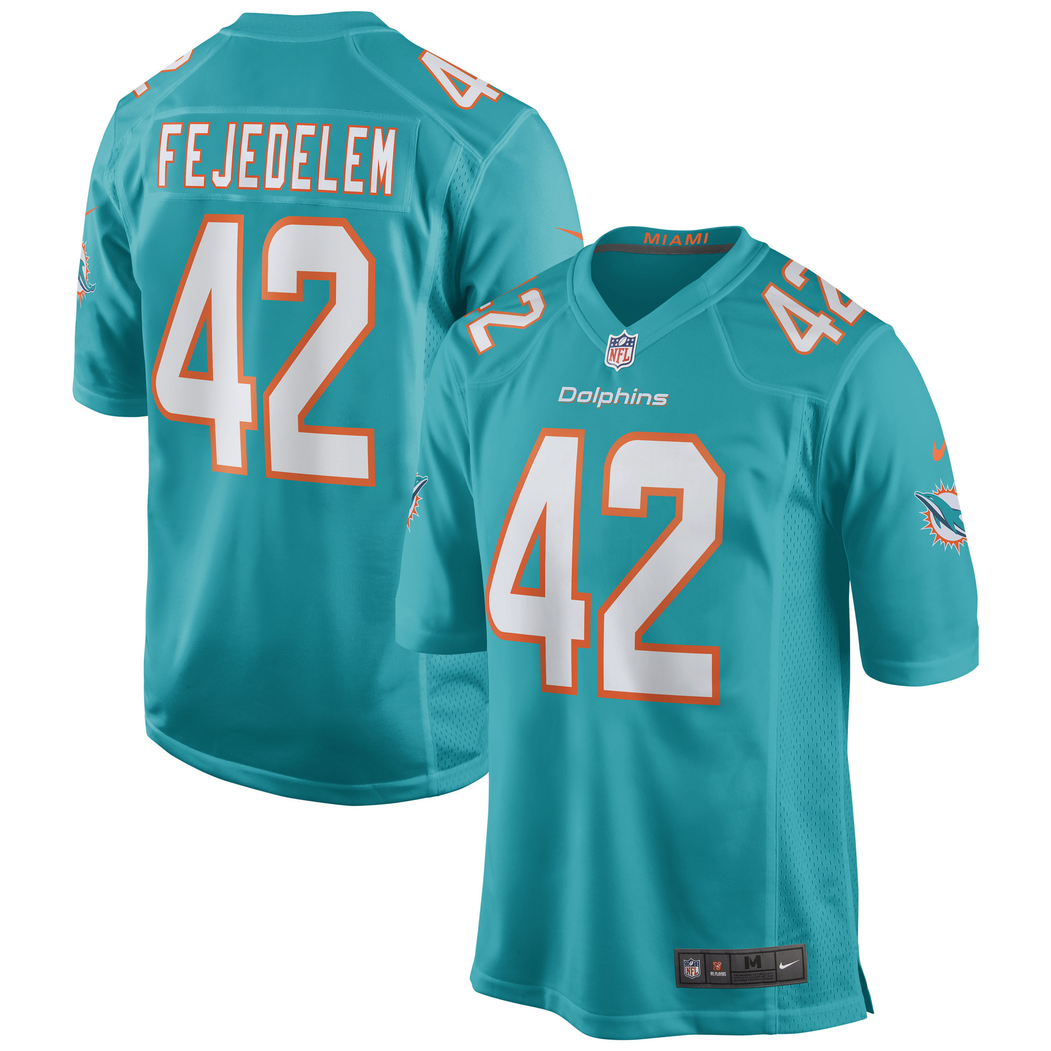 Clayton Fejedelem Miami Dolphins Game Jersey – Aqua NFL