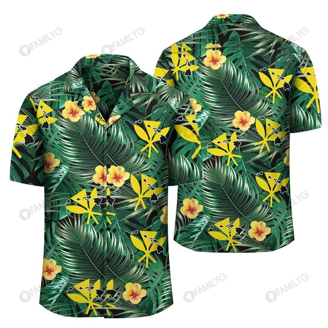 Hawaii Map Kanaka Tropical Summer Style Hawaii Shirt Summer Hawaiian For Men, Women, Couple