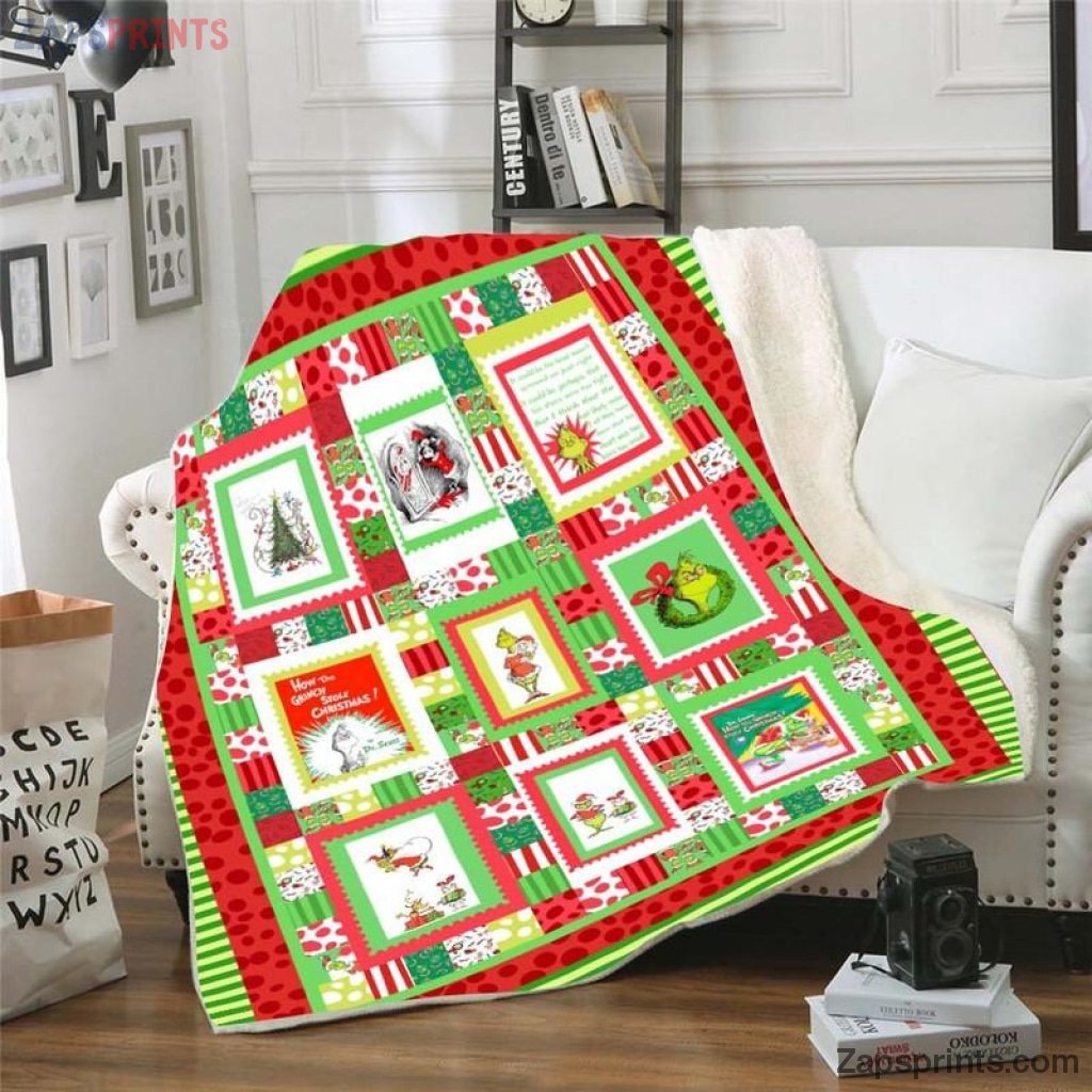 How The Grinch Stole Christmas V7 Blanket