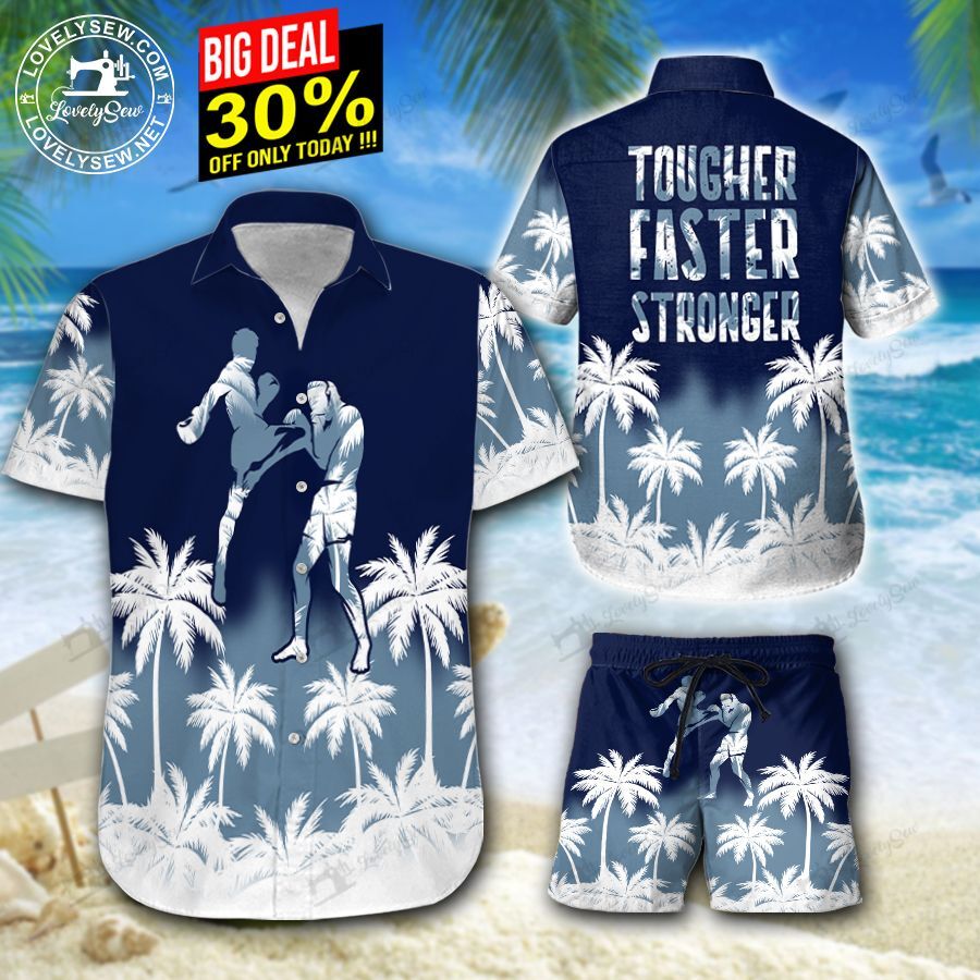 Kick Boxing Stronger Hawaiian Shirt Shorts Ha23999