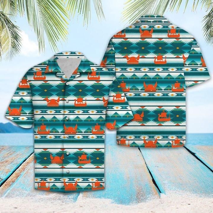 Vikings Pattern Hawaiian Shirt | Unisex | Adult | Hw1785