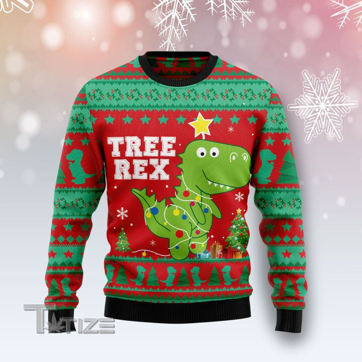 T-Rex Tree Christmas Ugly Christmas Sweater