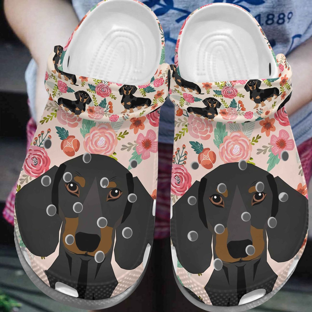 Dachshund Personalize Clog, Custom Name, Text, Fashion Style For Women, Men, Kid, Print 3D Dachshund Portrait