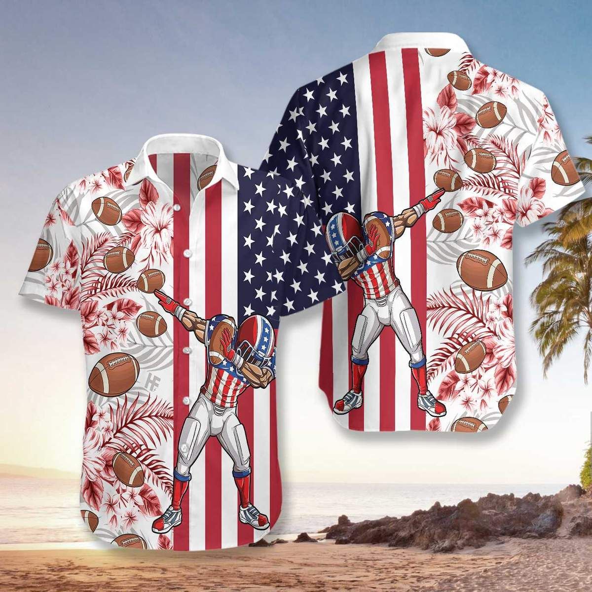 Football American Flag Hawaii Shirt Unisex Adult Ha102186