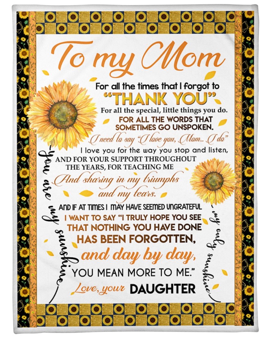 To My Mom You Mean More To Me Fleece Blanket – Quilt Blanket Birthday Gift Mother’S Day Gift Family Gift Gift For Mom Gift From Daughter To Mom Home Decor Bedding Couch Sofa Soft And Comfy Cozy