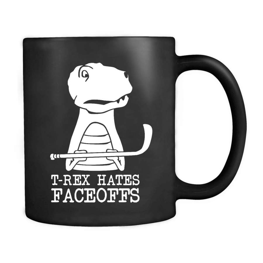 T-rex Hates Faceoffs Funny Hockey Tampa Bay Lightning Mug