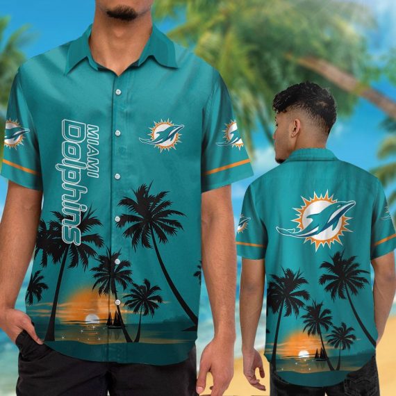 Miami Dolphins Short Sleeve Aloha Hawaiian Shirts