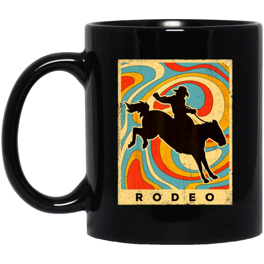 Vintage Rodeo Sport Retro Poster Gift 11 oz Mug