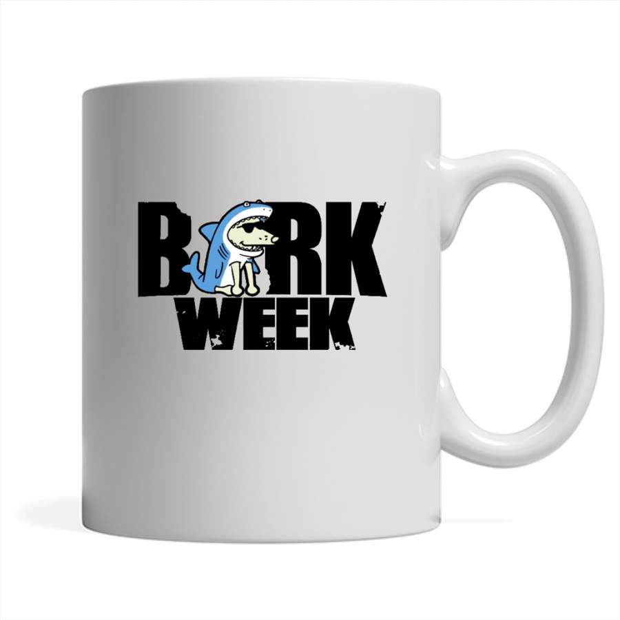 BarkWeek Shark Funny Gift – Full-Wrap Coffee White Mug