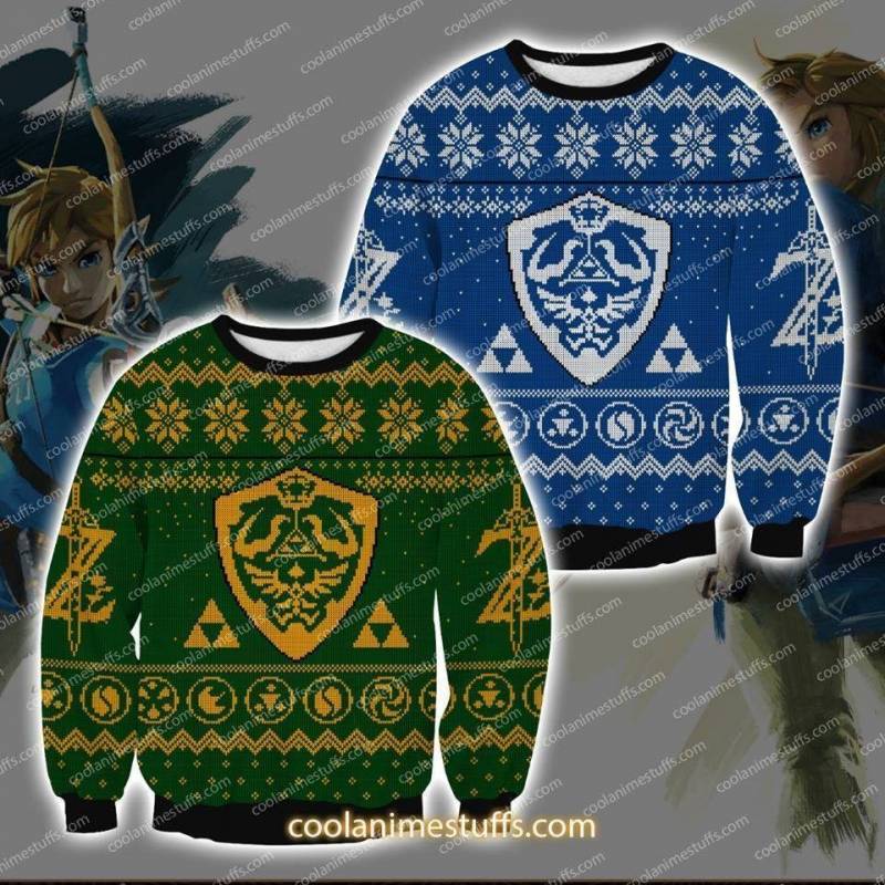 The Legend Of Zelda Knitting Pattern 3D Print Ugly Christmas Sweatshirt