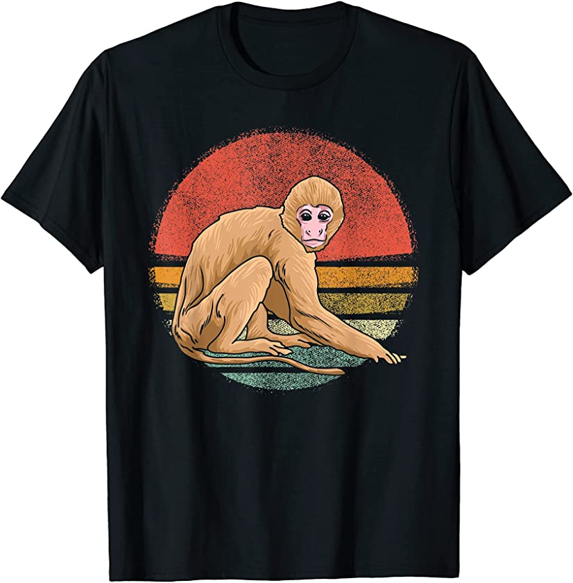 Vintage Capuchin Monkey Animal Retro Capuchin Monkeys Lover T-Shirt