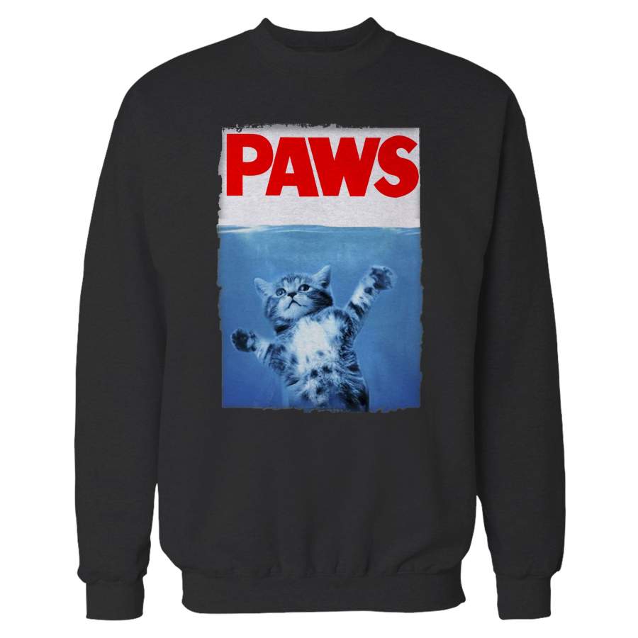 Paws Jaws Movie Kitten Kitty Cat Sweatshirt