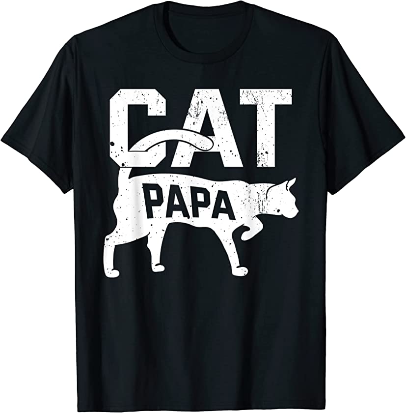 Cat Papa Kitten Pet Owner Meow Father’s Day T-Shirt