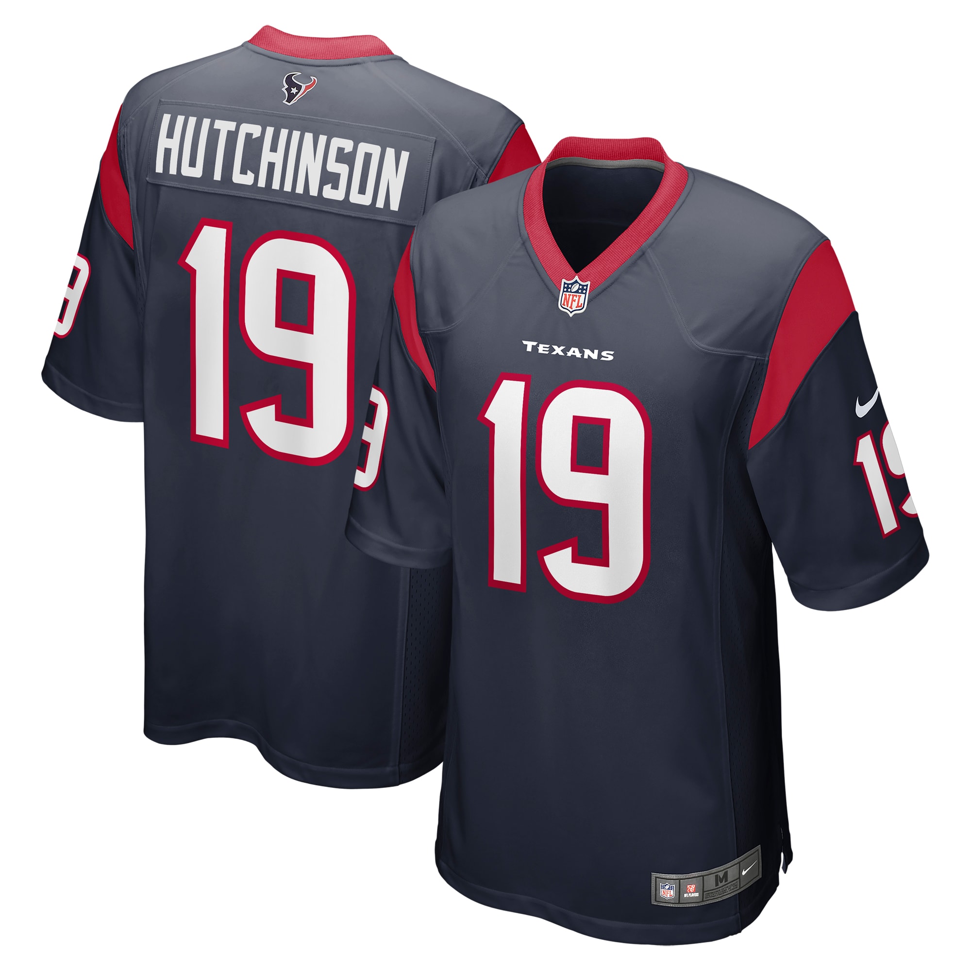 Men’s Houston Texans Xavier Hutchinson Navy Team Game Jersey