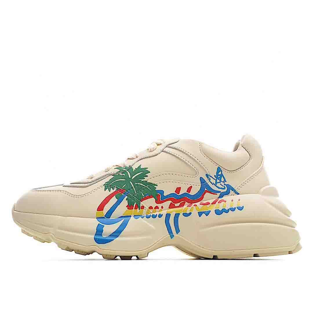 Gucci Rhyton Hawaii Print Shoes Sneakers SNK772348954