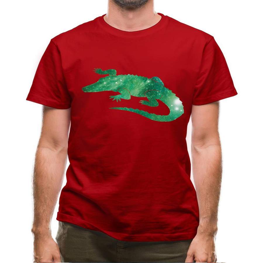 Space Animals – Crocodile Mens T-Shirt