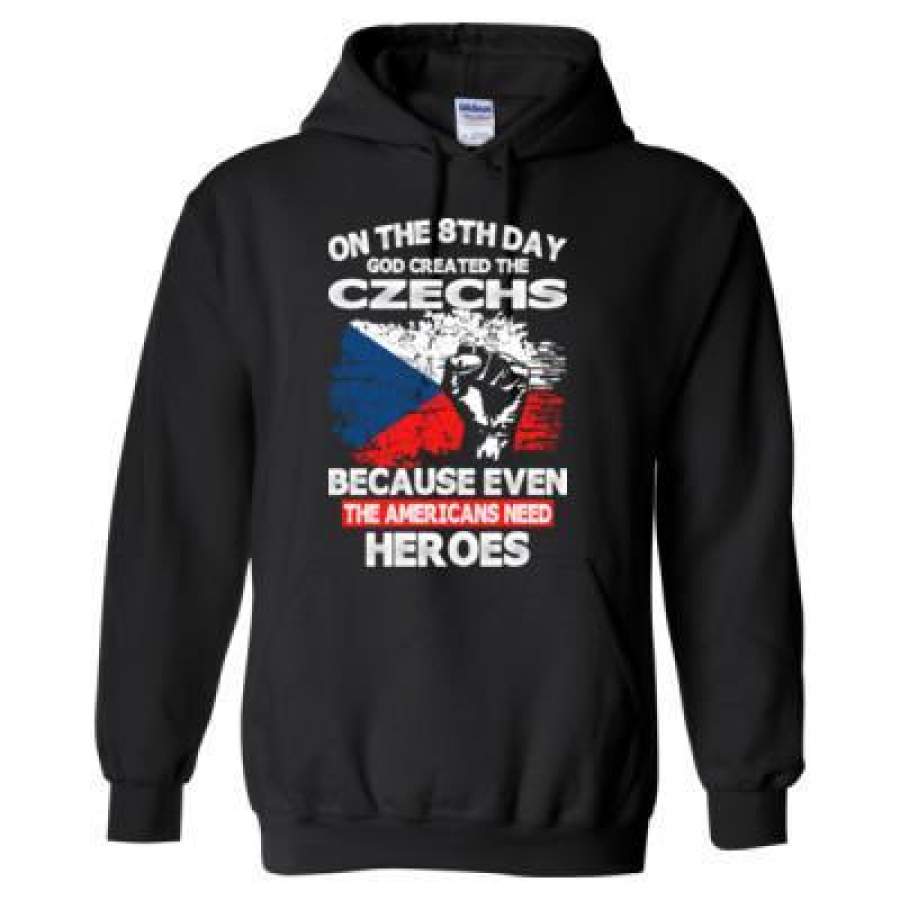 AGR On The 8th Day God Created The Czechs Because Even The Americans Need Heroes – Heavy Blend™ Hooded Sweatshirt