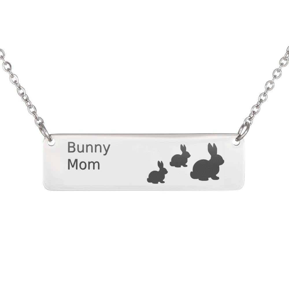 Personalized Bunny Mom + 2 Kids – Necklace