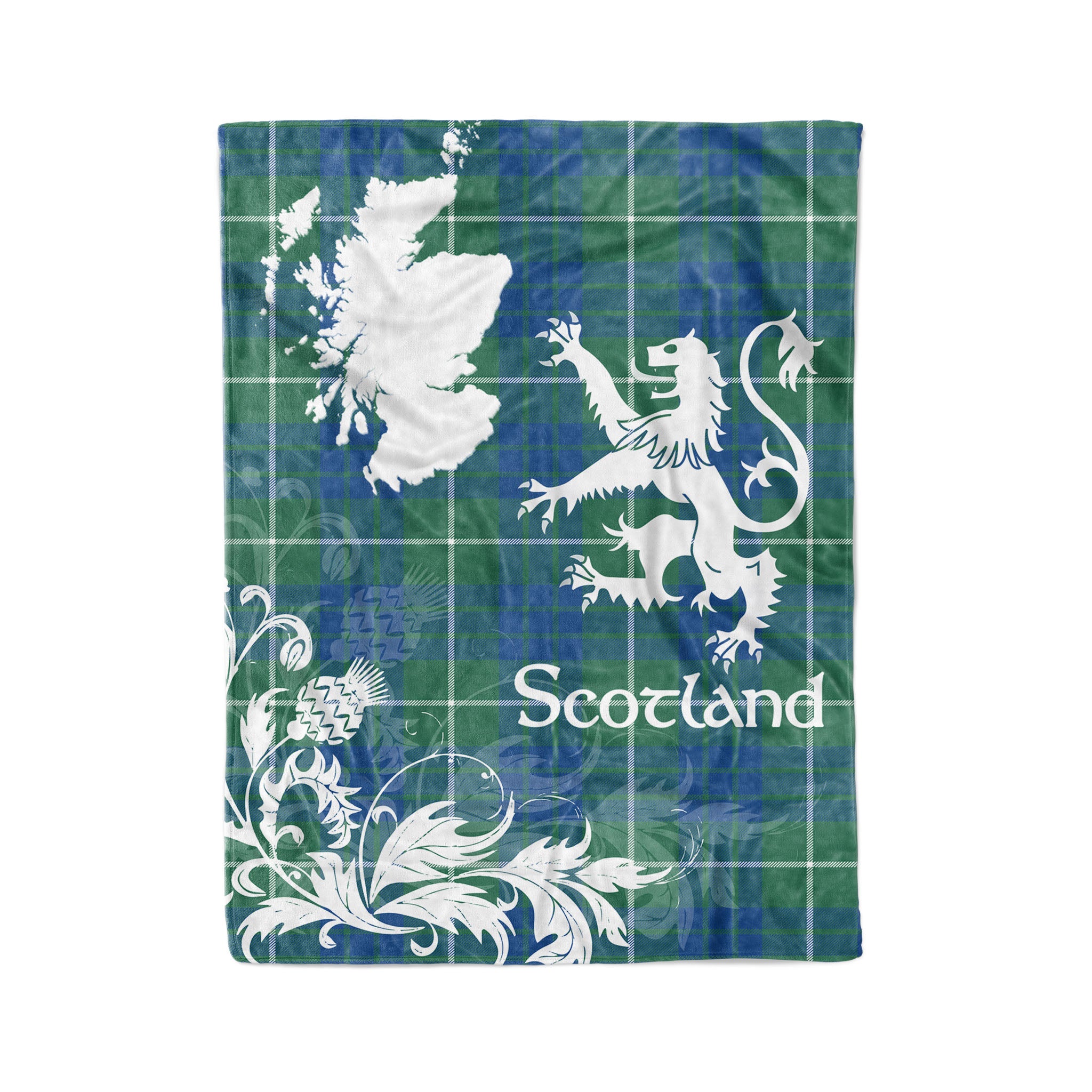 Tartan Plaid Fleece Blanket Tartan Blanket Thistle And Lion Scottish Clan Hamilton Hunting Ancient Plaid Blanket