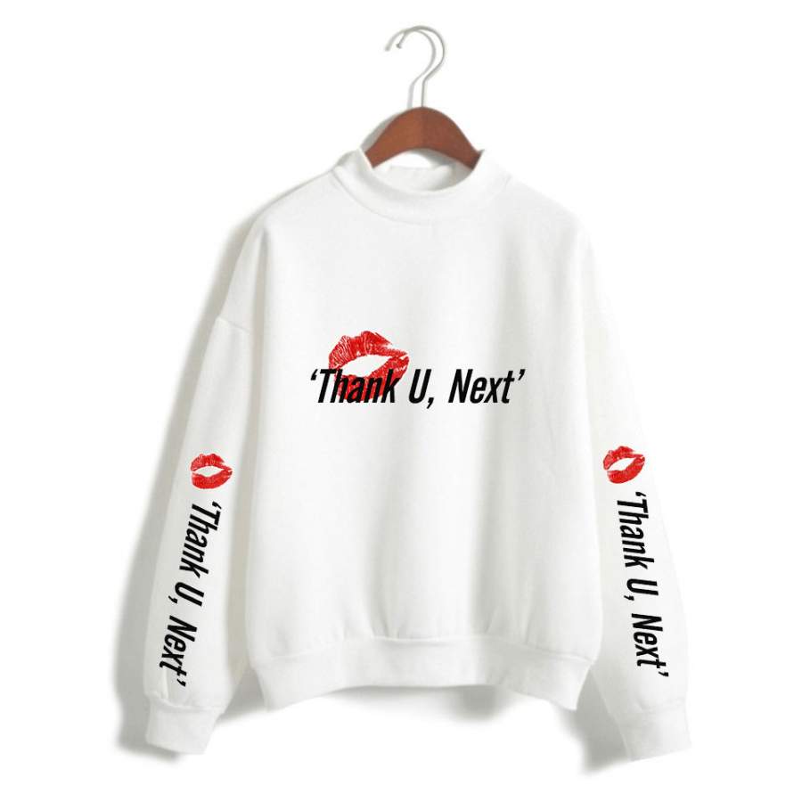 Ariana Grande Thank U Next Print Hoodie Round Neck Sweatshirt