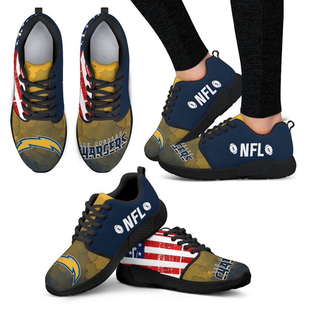 Awesome Fashion Los Angeles Chargers Shoes Athletic Sneakers