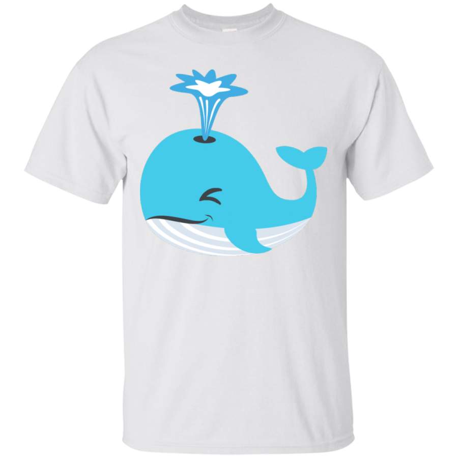 Whale Blow Hole Spray Emoji T-Shirt