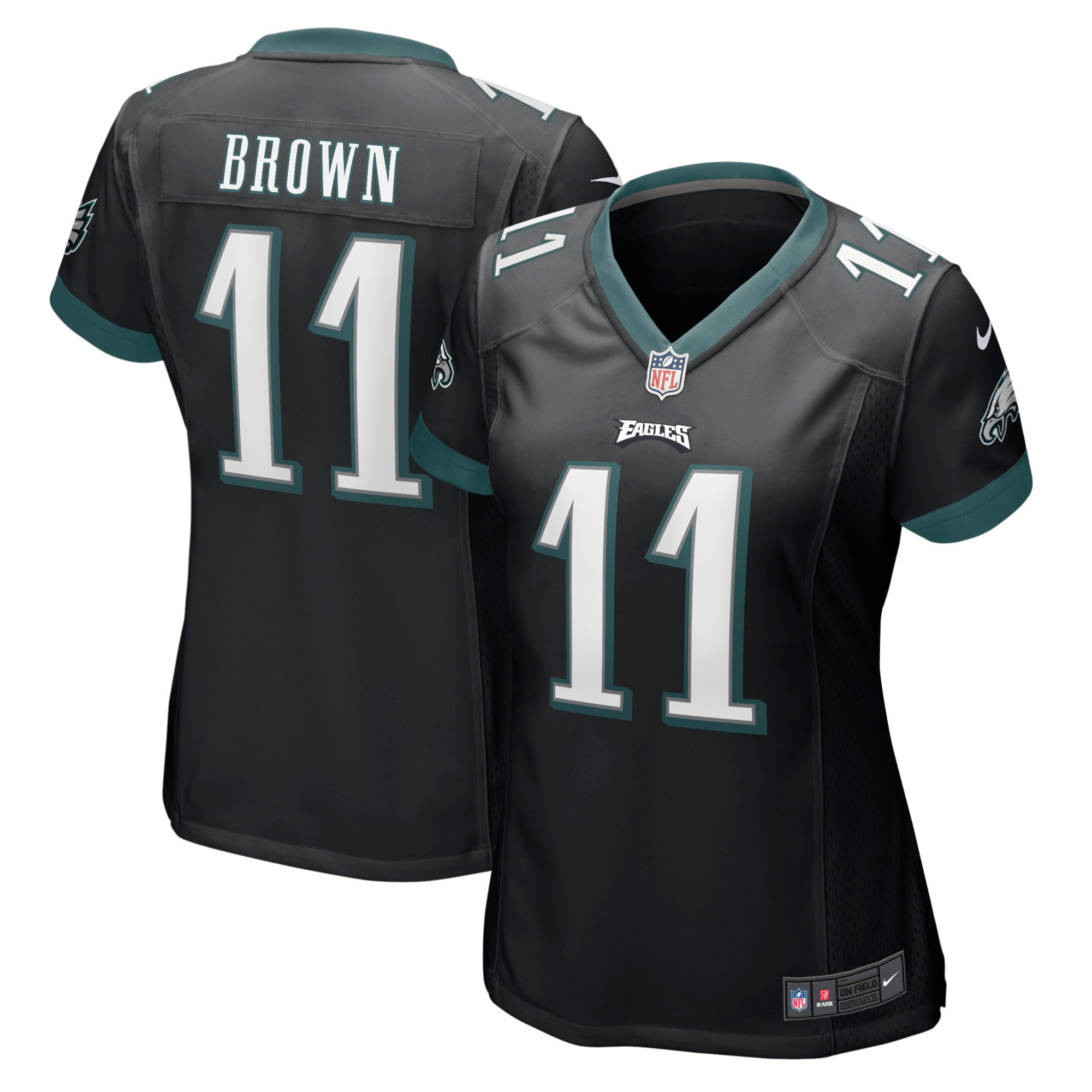 A.j. Brown Philadelphia Eagles Womens Player Game Jersey – Black NFL