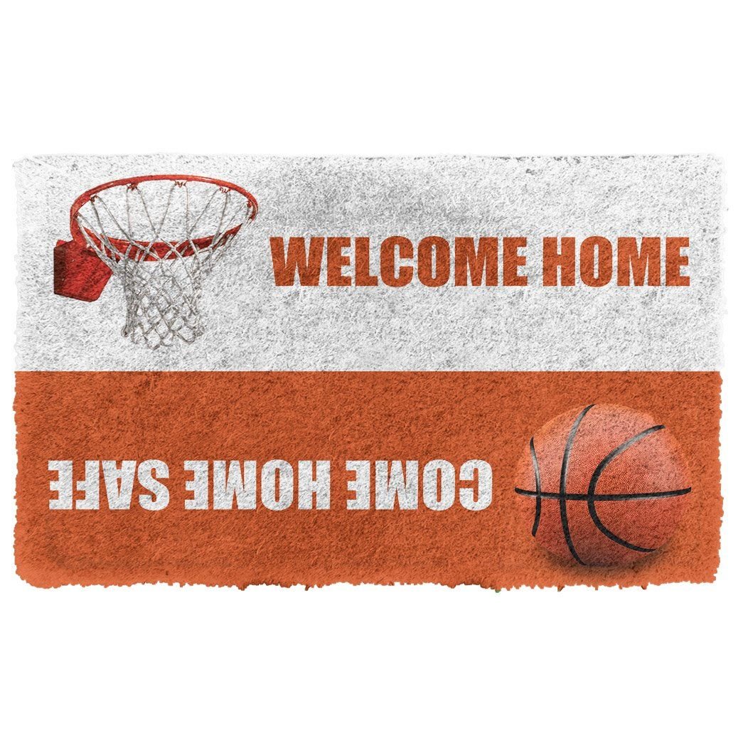 3D Baseketball Welcome Home Custom Doormat