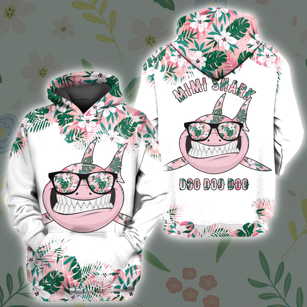 Vintage mimi shark doo doo doo 3D All Over Printed Hoodie/ Zip Hoodie Size S – 5XL