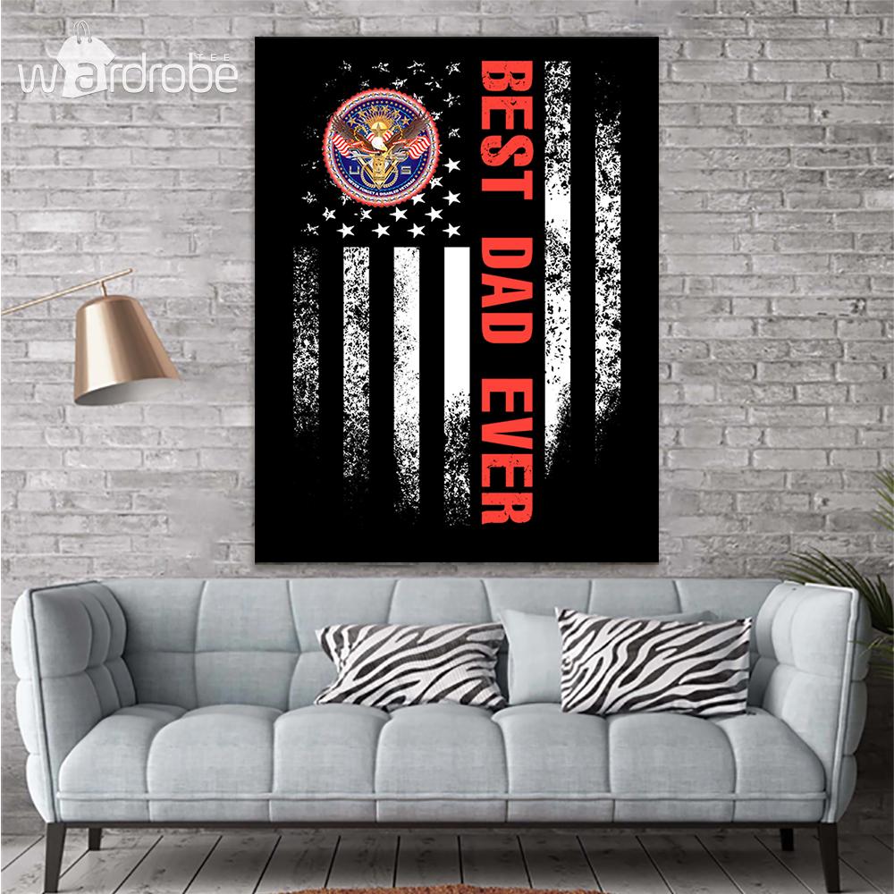 Custom Canvas Best Dad Ever Never Forget A Disabled Veteran – Gift For Dad
