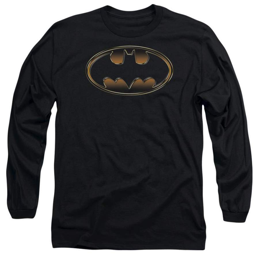 Batman – Black & Gold Embossed Long Sleeve Adult 18/1