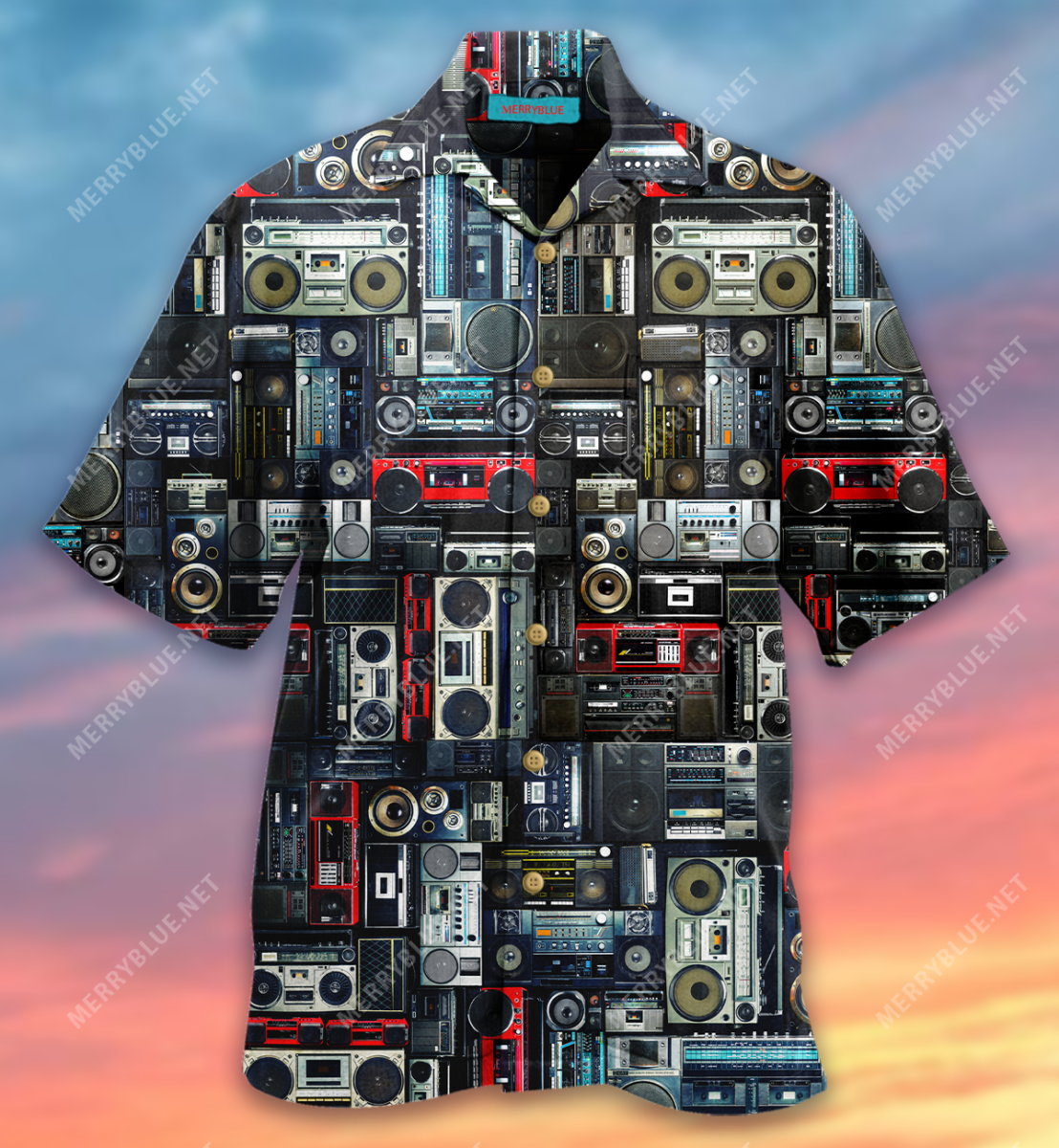 Memorable Boombox Radio Hawaii Shirt Ha105460