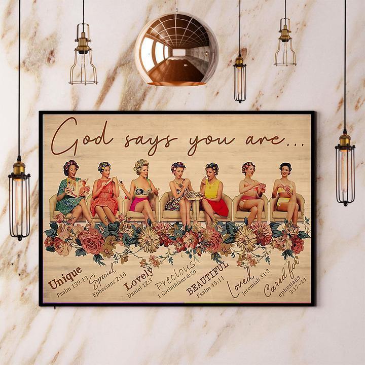 Beauty Salon God Says You Are Paper Gift For Family Home Decor Matte Canvas Canvas Prints