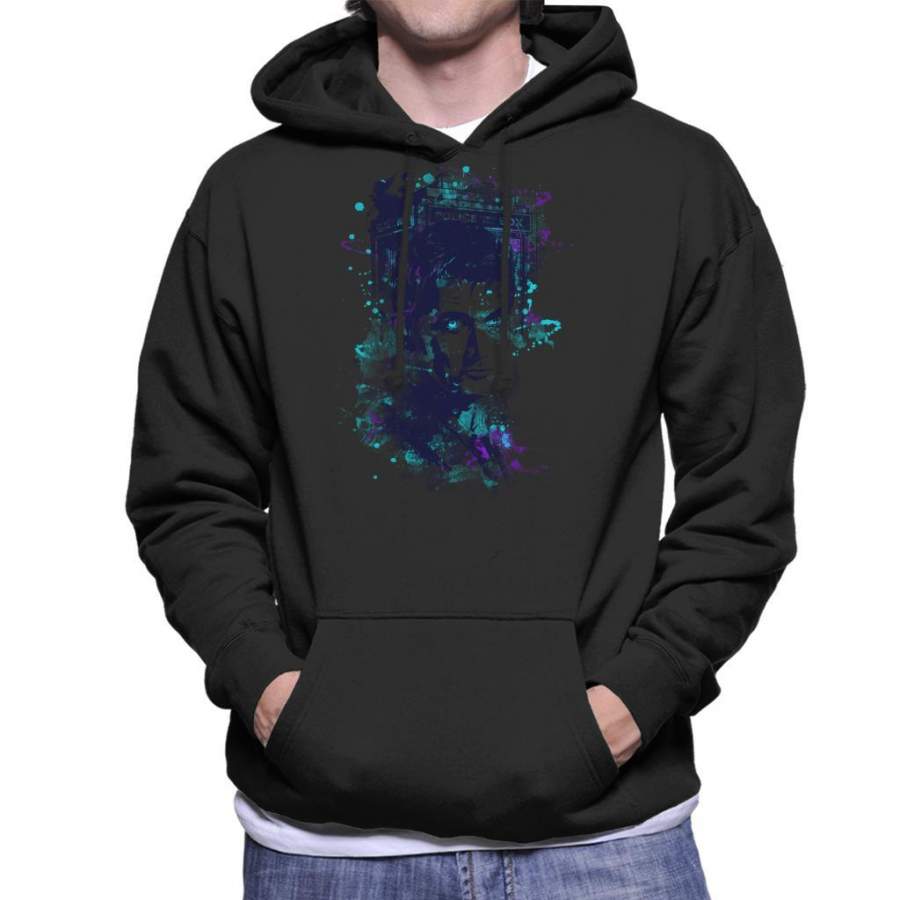 Water Colour Doctor Who David Tennant Men’s Hooded Sweatshirt