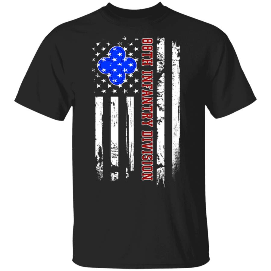 88th Infantry Division Veteran American Flag Father’s Day Veteran’s Day Tshirt