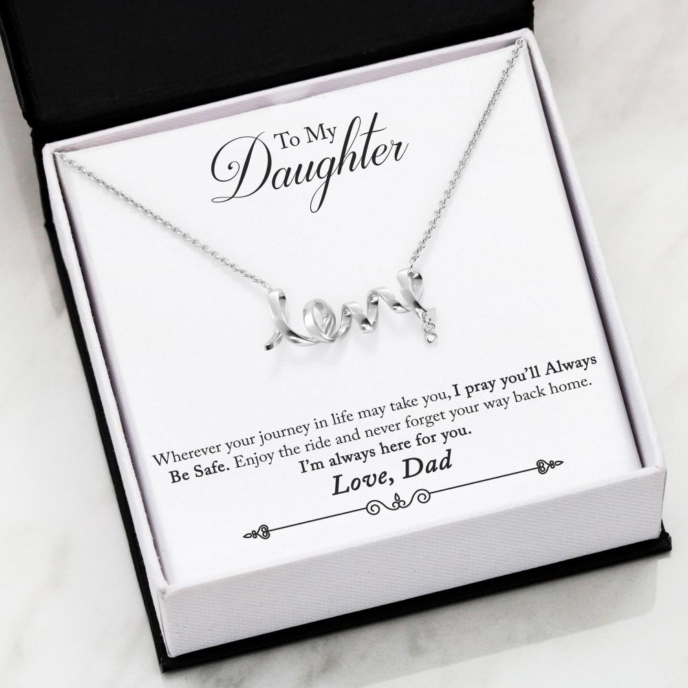 ***Dad To Daughter- Scripted Love Necklace